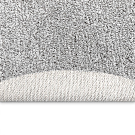 Shaggy Rug With Latex Backing Grey Ø90 Cm