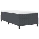 Box Spring Bed With Mattress Dark Grey 80X200 Cm Corduroy Fabric