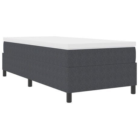 Box Spring Bed With Mattress Dark Grey 80X200 Cm Corduroy Fabric