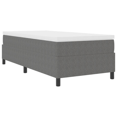 Box Spring Bed With Mattress Light Grey 80X200 Cm Corduroy Fabric
