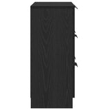 Black Oak Sideboard 60X30X70 Cm Manufactured Wood