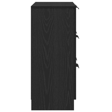 Black Oak Sideboard 60X30X70 Cm Manufactured Wood