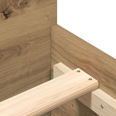 Bed Frame Artisan Oak 200X200 Cm Engineered Wood