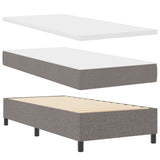 Box Spring Bed With Mattress Taupe 80X200 Cm Fabric