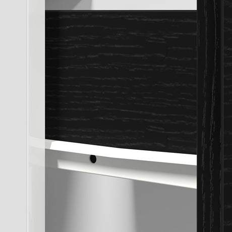 Black Oak Drawer Bottom Cabinet - 30X46X81.5 Cm, Made From Engineered Wood