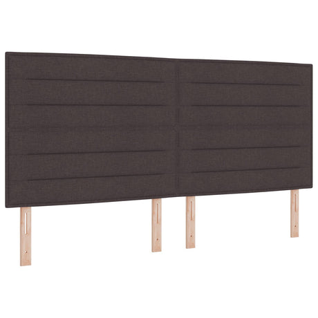 Bed Frame Dark Brown 200X200 Cm Fabric