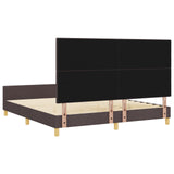 Bed Frame Dark Brown 180X200 Cm Fabric