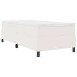 Box Spring Bed With Mattress Cream 80X200 Cm Corduroy Fabric