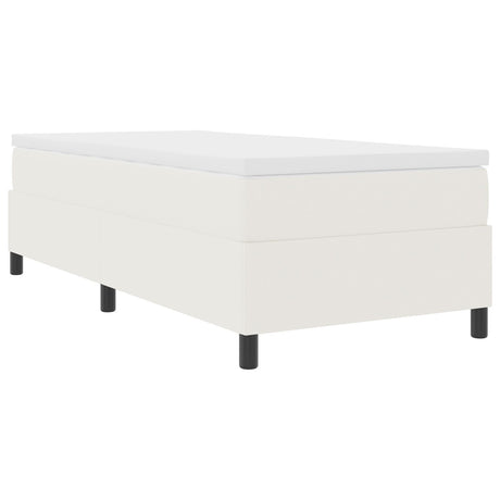 Box Spring Bed With Mattress Cream 80X200 Cm Corduroy Fabric