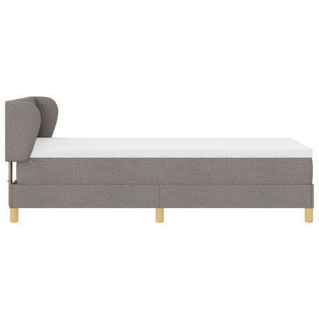 Box Spring Bed With Mattress Taupe 100X200 Cm Fabric