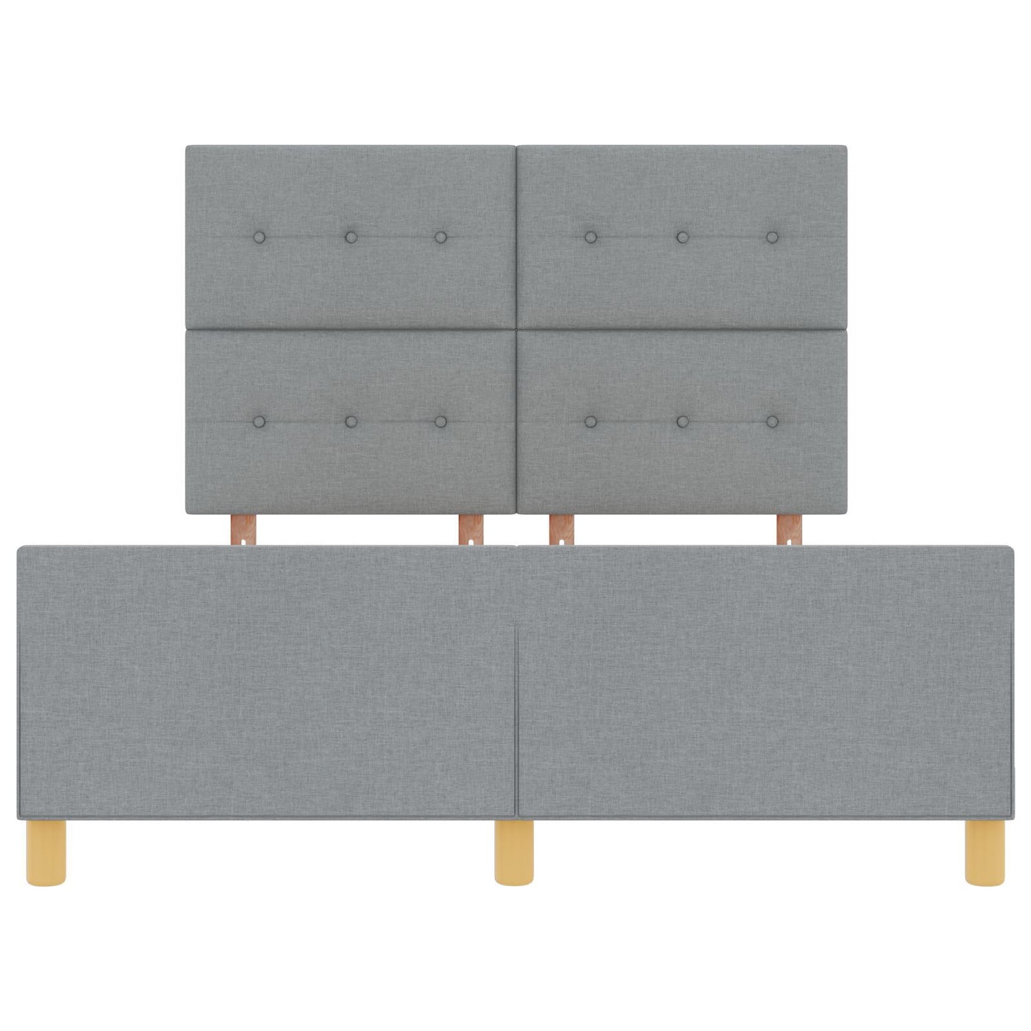 Bed Frame Light Grey 160X200 Cm Fabric