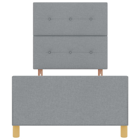 Light Grey Fabric Bed Frame 90X190 Cm