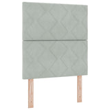 Bed Frame Light Grey 80X200 Cm Velvet