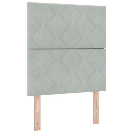 Bed Frame Light Grey 80X200 Cm Velvet