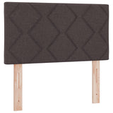 Box Spring Bed With Mattress & Led Dark Brown 80X200 Cm Fabric