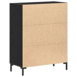 Sideboard Black Oak 69,5X34X90 Cm Engineered Wood
