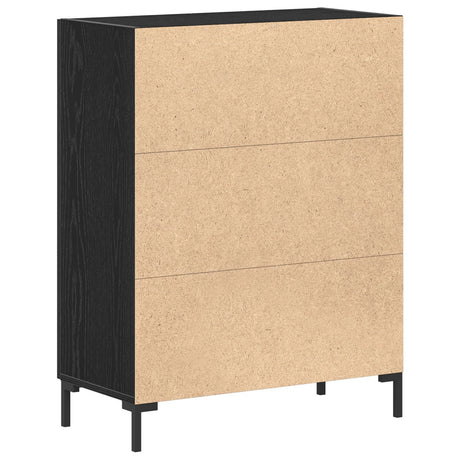 Sideboard Black Oak 69,5X34X90 Cm Engineered Wood