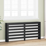 Radiator Cover Black Oak 175X20X82 Cm Engineered Wood