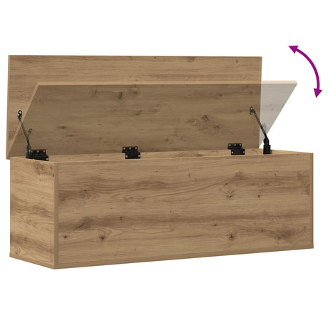 Artisan Oak Storage Box 102X35X35 Cm Made Of Engineered Wood