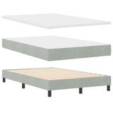 Box Spring Bed With Mattress & Led Light Grey 120X190 Cm Velvet