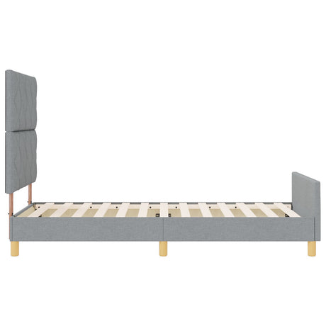Bed Frame Light Grey 100X200 Cm Fabric