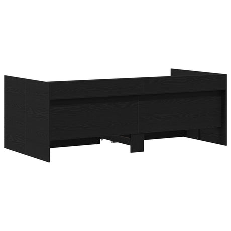 Black Oak Daybed With Drawers Black Oak Engineered Wood