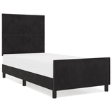 Bed Frame Black 100X200 Cm Velvet