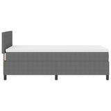 Box Spring Bed With Mattress Light Grey 80X200 Cm Corduroy Fabric