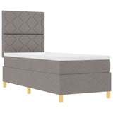 Box Spring Bed With Mattress Taupe 80X200 Cm Fabric