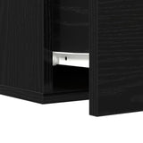 Bedside Cabinet Wall-Mounted Black Oak 35X35X20 Cm