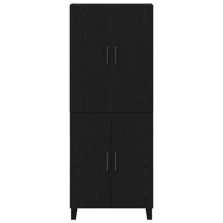 Cabinets 2 Pcs Black Oak 69,5X34X180 Cm Engineered Wood