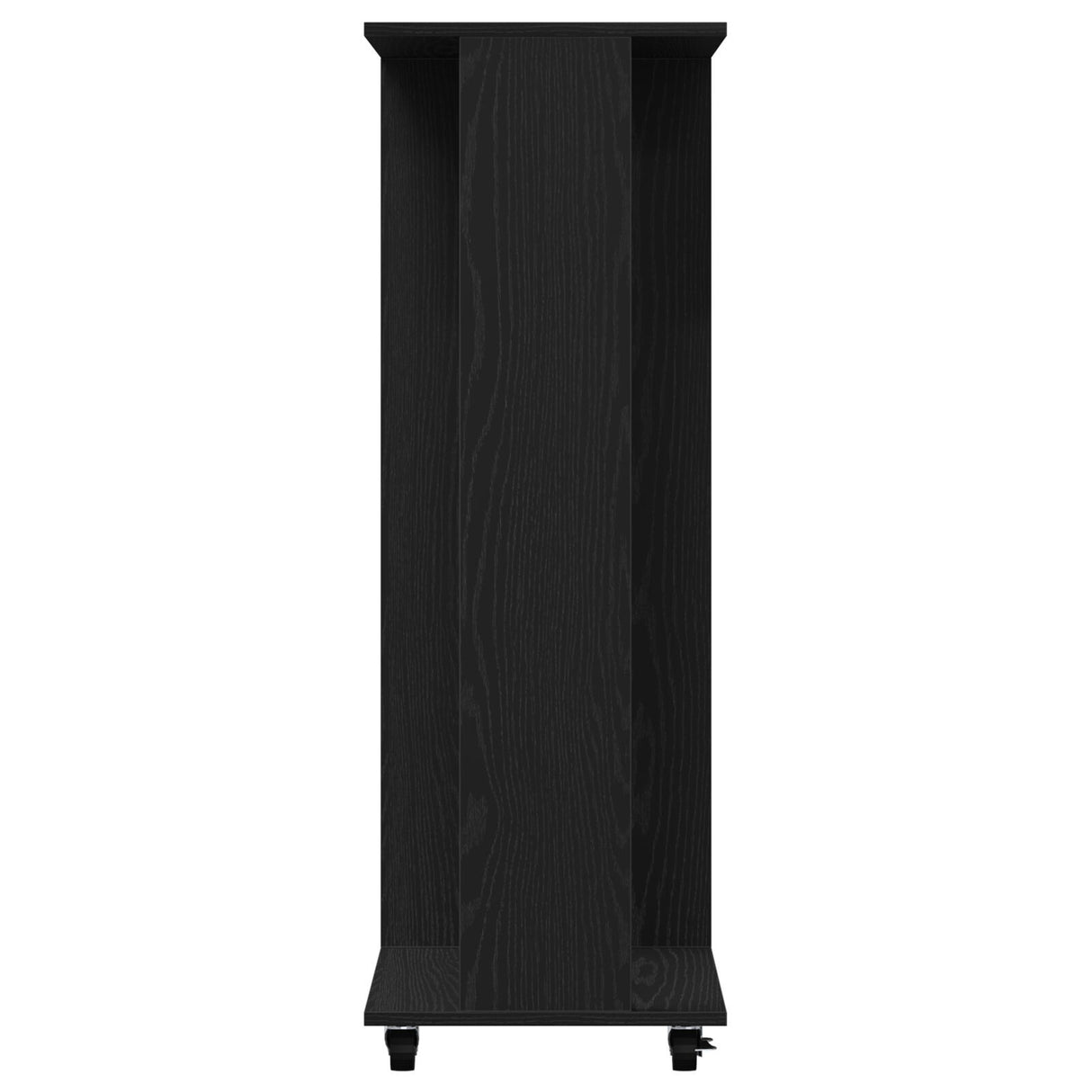 Wardrobe With Wheels Black Oak 102X38X110 Cm Engineered Wood