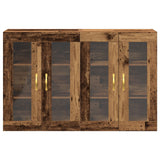 Wall Mounted Cabinets 2 Pcs Old Wood 69,5X34X90 Cm Engineered Wood