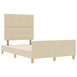 Bed Frame Cream 120X200 Cm Fabric