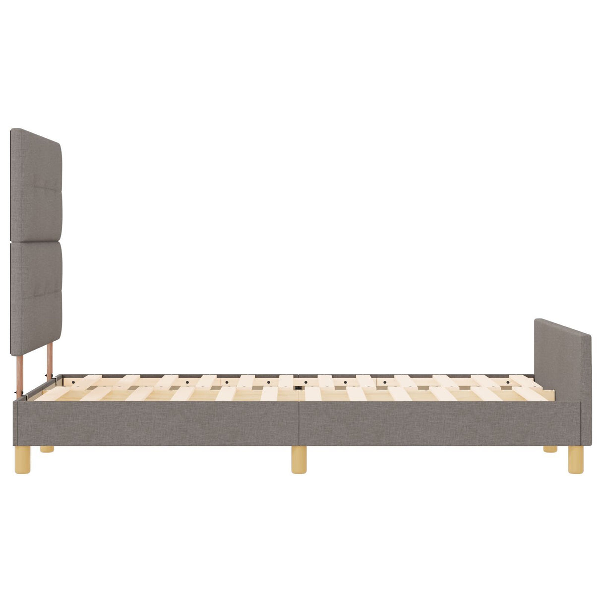 Bed Frame Taupe 120X200 Cm Fabric