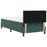 Box Spring Bed With Mattress Dark Green 80X200 Cm Velvet