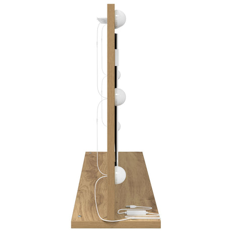 Vanity Mirror Artisan Oak Particle Board 80 X 45 X 18 Cm Mirror