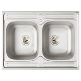 Sink Base Cabinet &quot;Porto&quot; With Sink Old Wood 80X46X84,5 Cm Engineered Wood