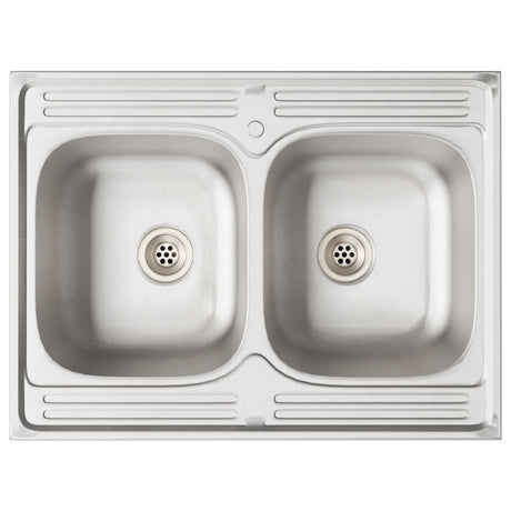 Sink Base Cabinet &quot;Porto&quot; With Sink Old Wood 80X46X84,5 Cm Engineered Wood