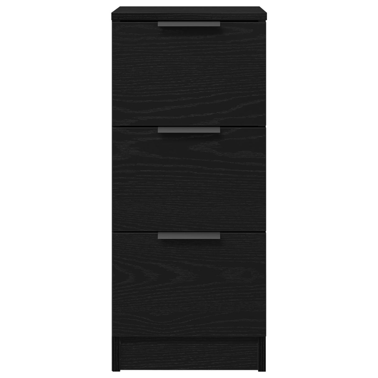 Sideboards 2 Pcs Black Oak 30X30X70 Cm Engineered Wood