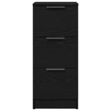 Sideboards 2 Pcs Black Oak 30X30X70 Cm Engineered Wood