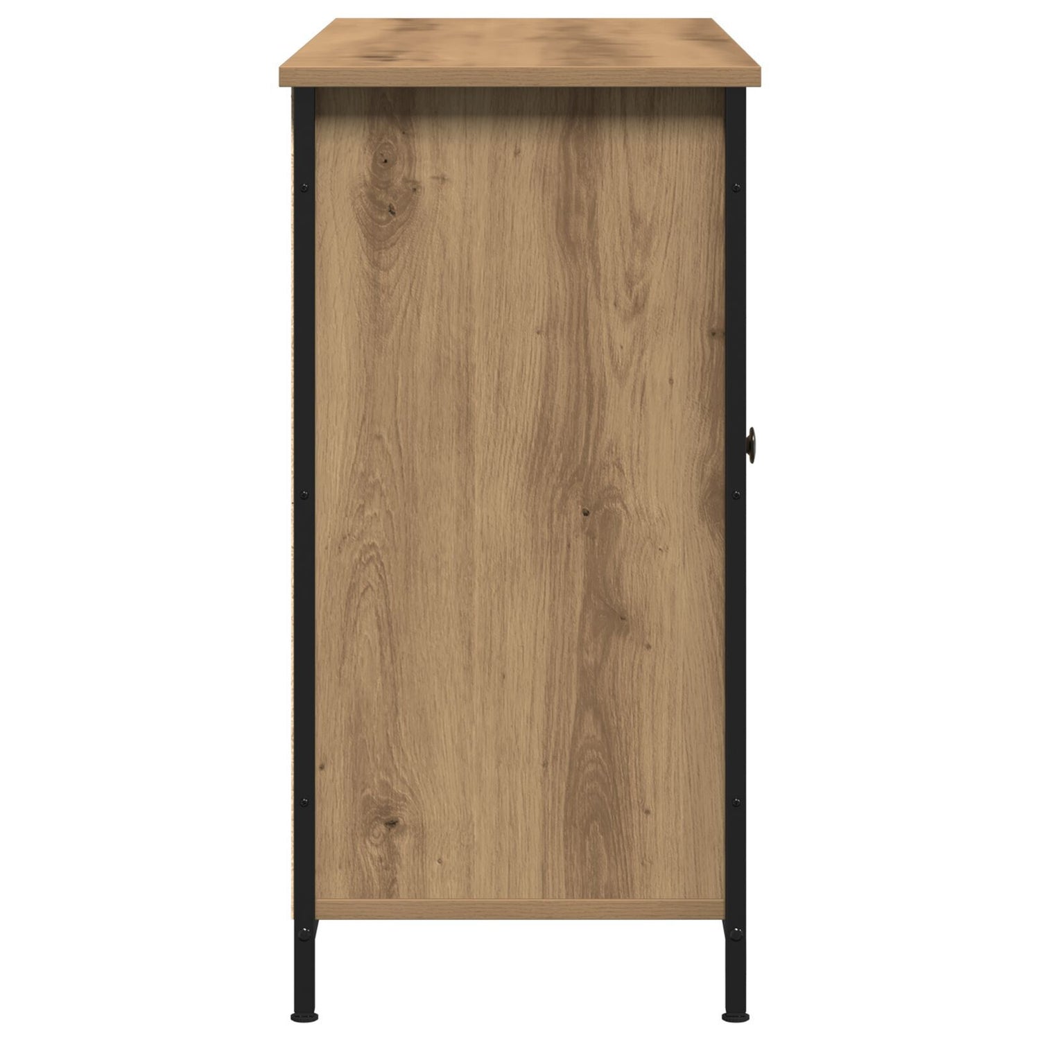 Sideboard Artisan Oak 100X35X70 Cm Engineered Wood And Steel