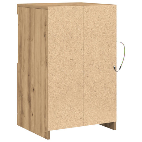 Sideboard With Led Lights Artisan Oak 41X37X67 Cm