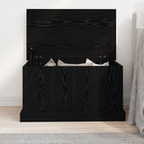 Storage Box Black Oak 70X40X38 Cm Engineered Wood