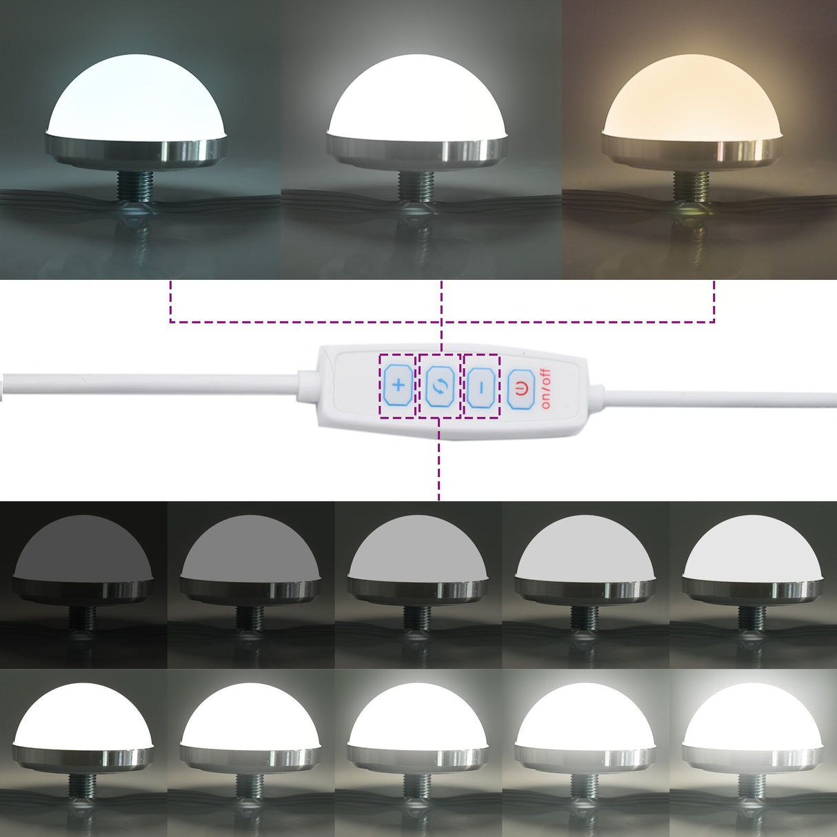 Vanity Mirror With Led Lights Grey Sonoma 100X45X18 Cm