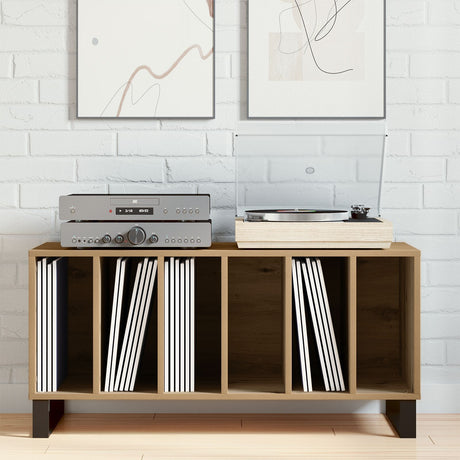 Record Cabinet Old Wood 100X38X48 Cm Engineered Wood