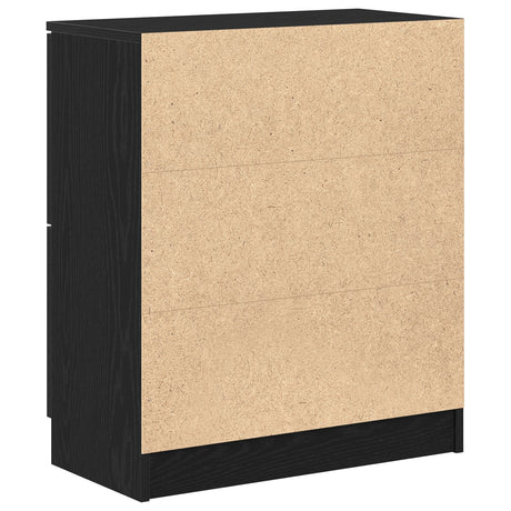 Black Oak Sideboard - 60 X 30 X 70 Cm - Made Of Engineered Wood