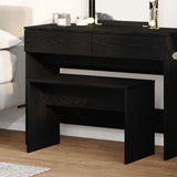 Dressing Stool Black Oak 70X35X45 Cm Engineered Wood
