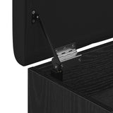 Storage Bench Black Oak 80X30X45 Cm Engineered Wood