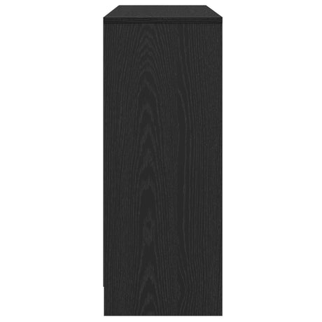 Sideboard Black Oak Engineered Wood Medium Storage